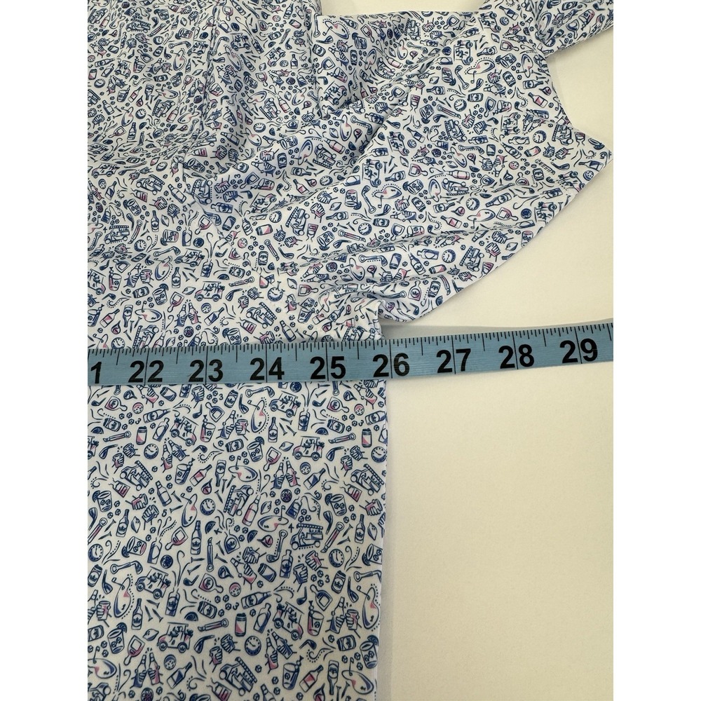 NWT Peter Millar Bar For The Course Cocktail Print Golf Polo Shirt White XL $115 - Picture 8 of 10